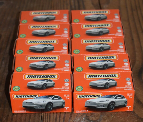 Lot white matchbox tesla - white,